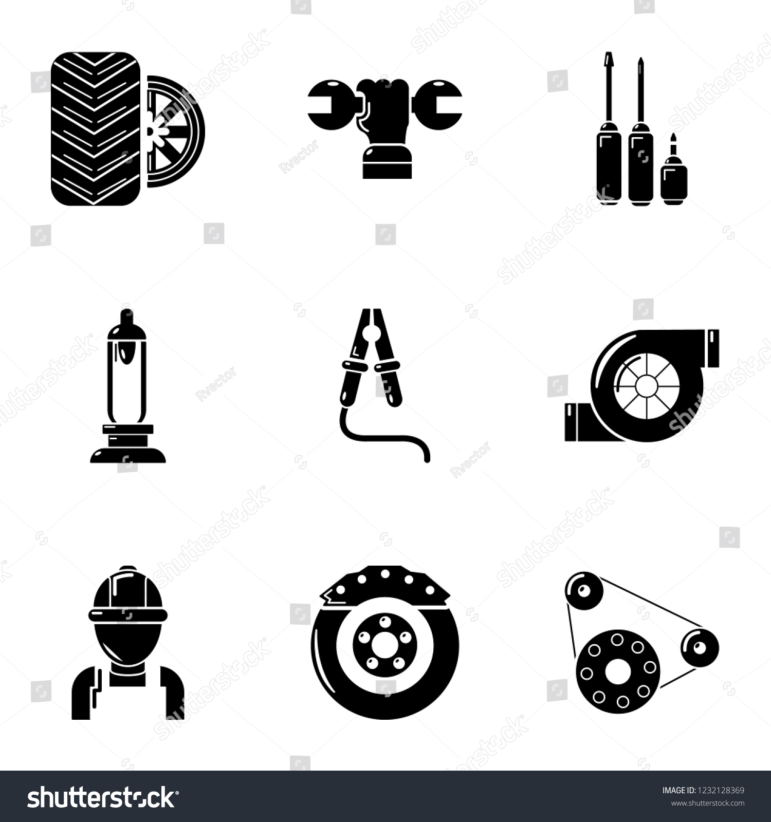 Ignition timing icons set. Simple set of 9 - Royalty Free Stock Vector ...