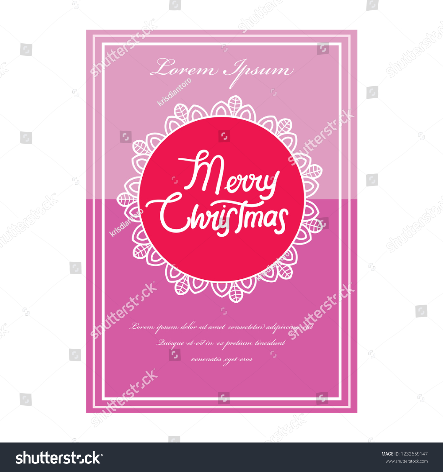 Christmas greeting card template Royalty Free Stock Vector 1232659147