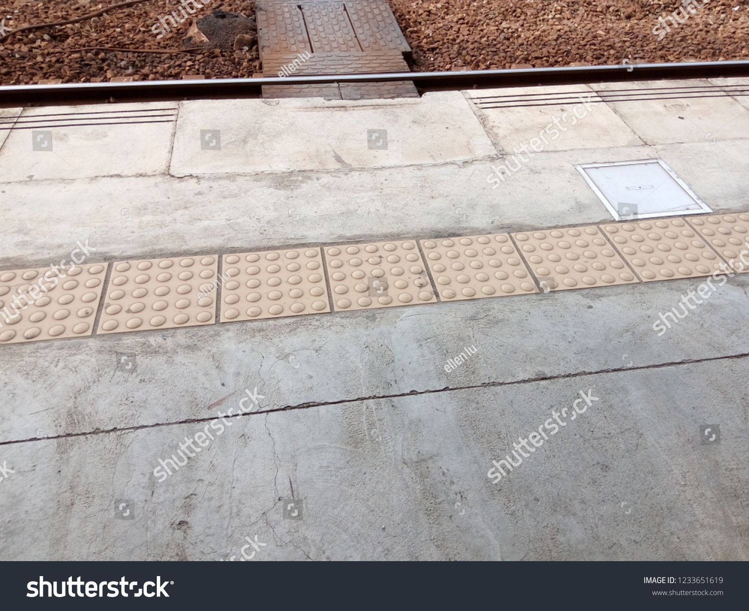  train station's platform edge. #1233651619