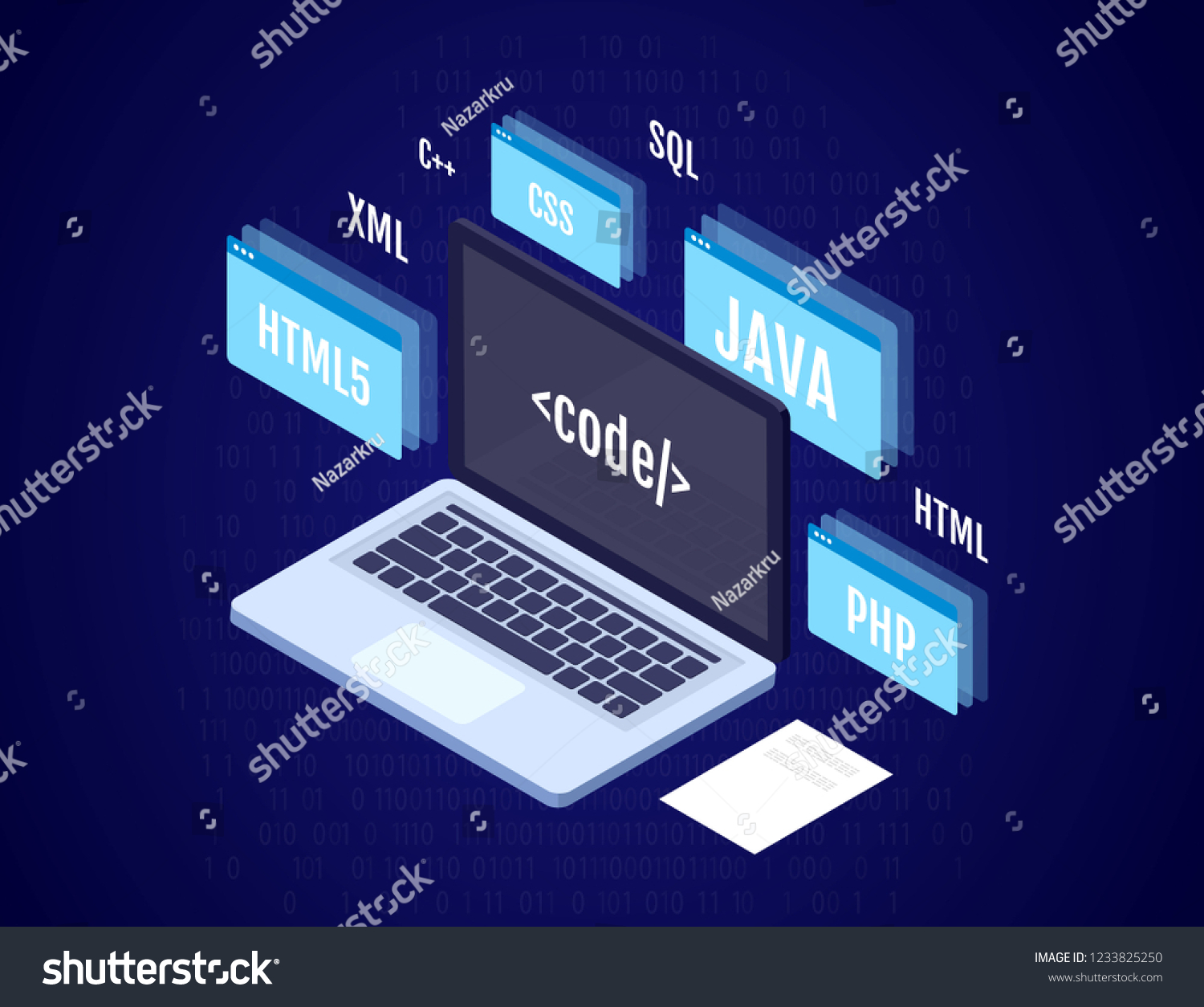 Programming, coding and software concept. Laptop - Royalty Free Stock ...