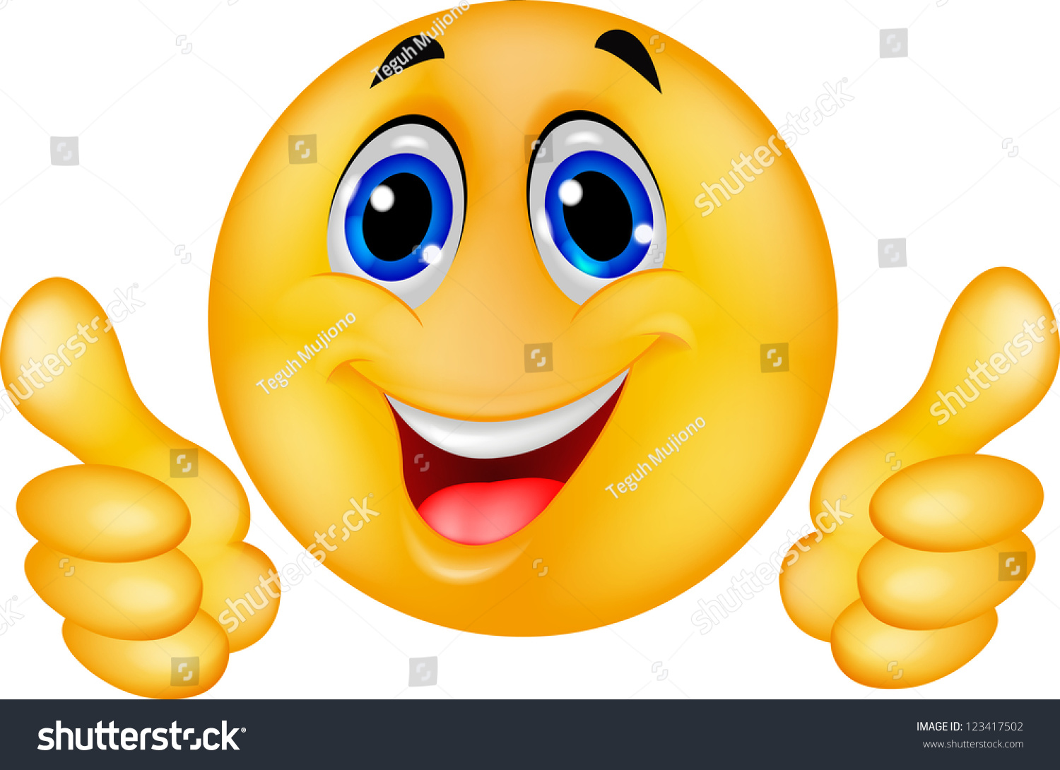 Happy Smiley Emoticon Face - Royalty Free Stock Photo 123417502 ...