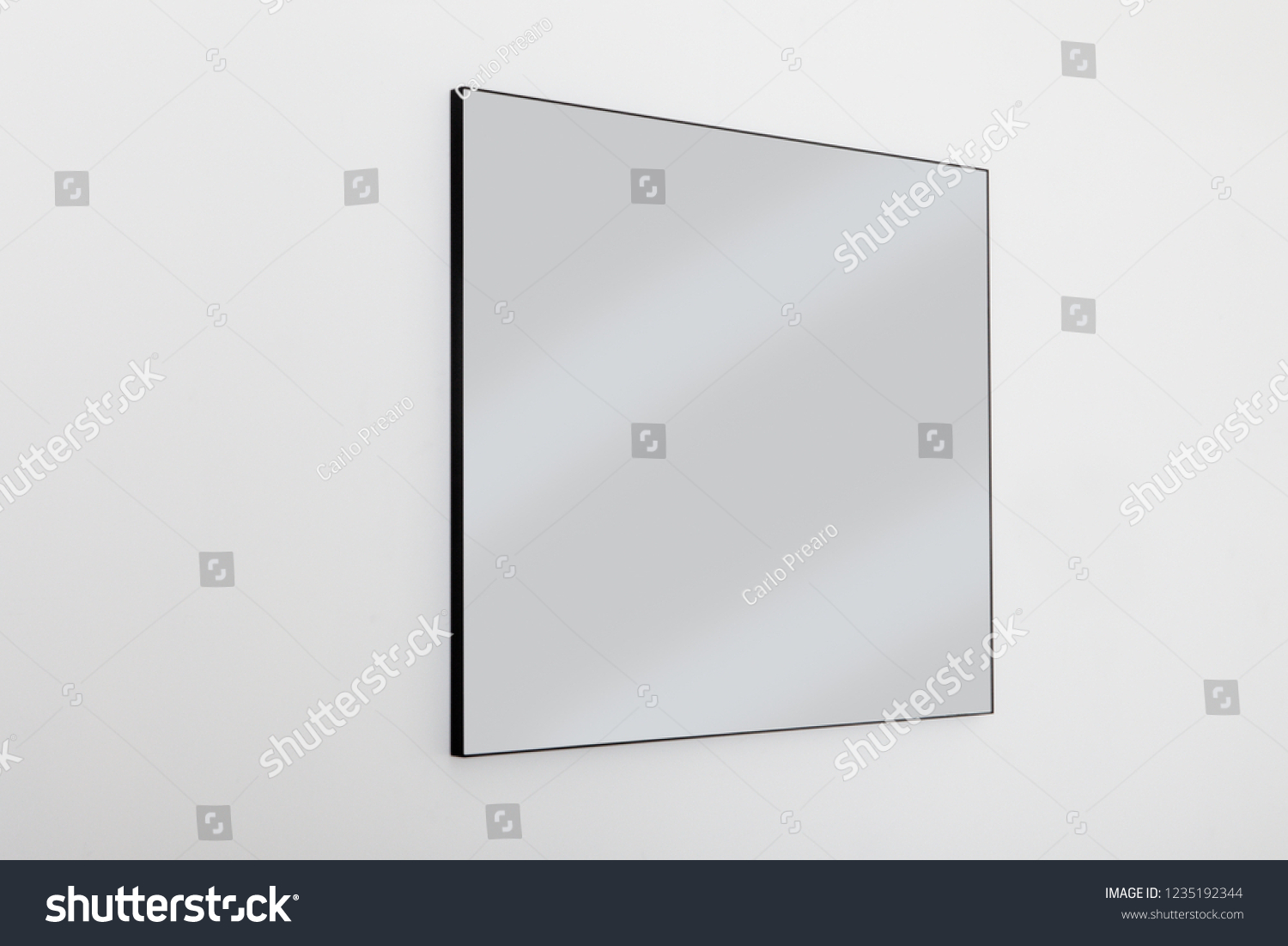 modern design minimalist black frame mirror #1235192344