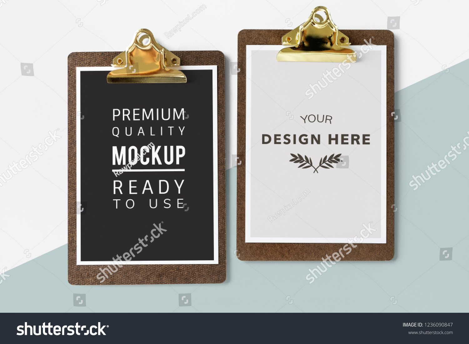 Clipboard with a document mockup #1236090847