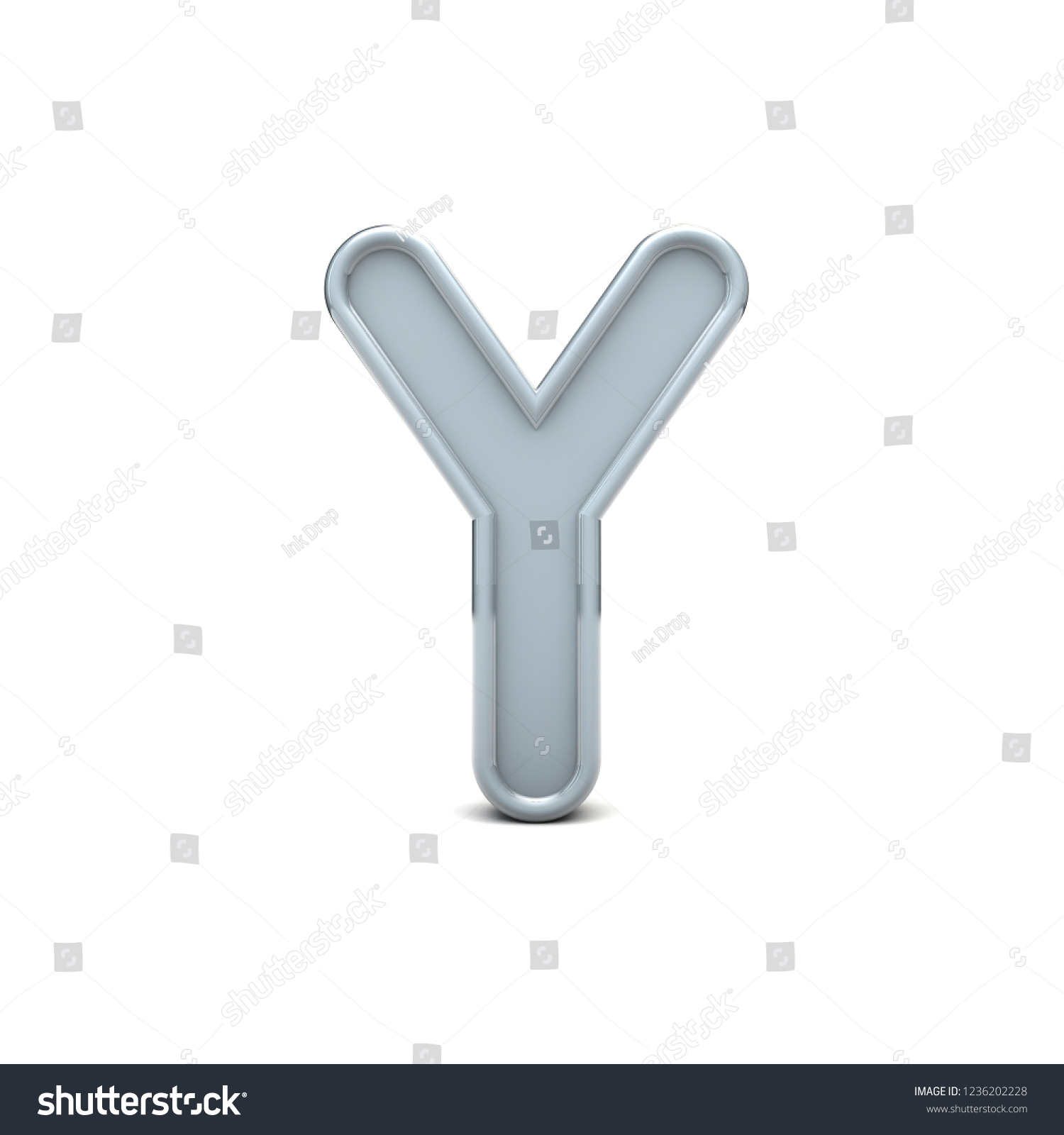 Letter Y beveled capital letter. 3D Rendering - Royalty Free Stock ...