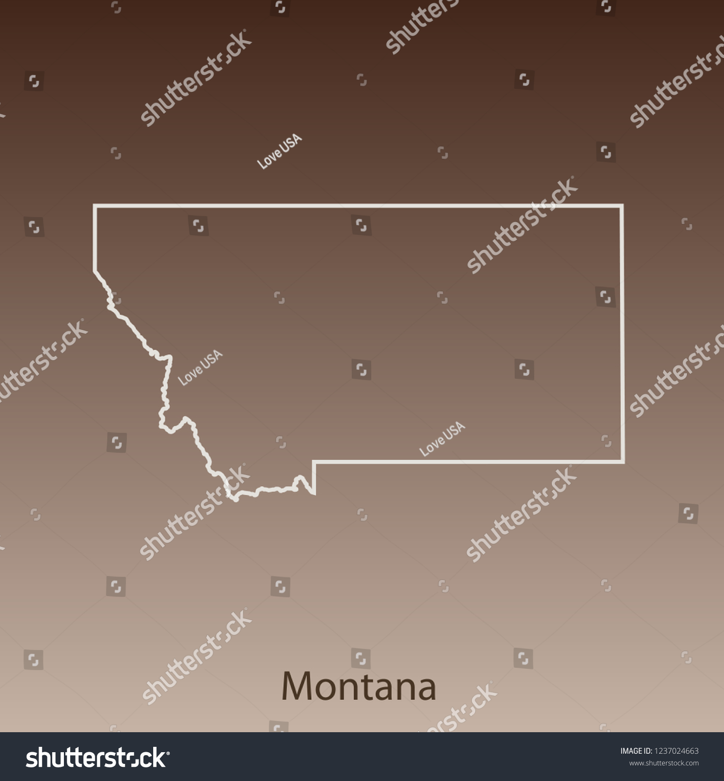 vector map of Montana - Royalty Free Stock Vector 1237024663 - Avopix.com