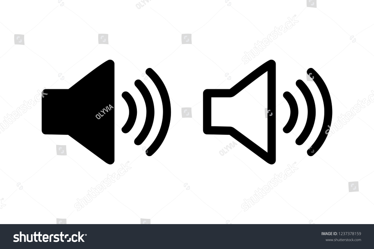 Speaker vector icon. Mail Icon Symbols vector. symbol for web site Computer and mobile vector. #1237378159