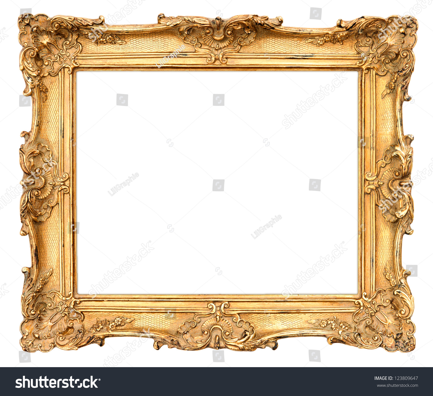 old golden frame. beautiful vintage background #123809647