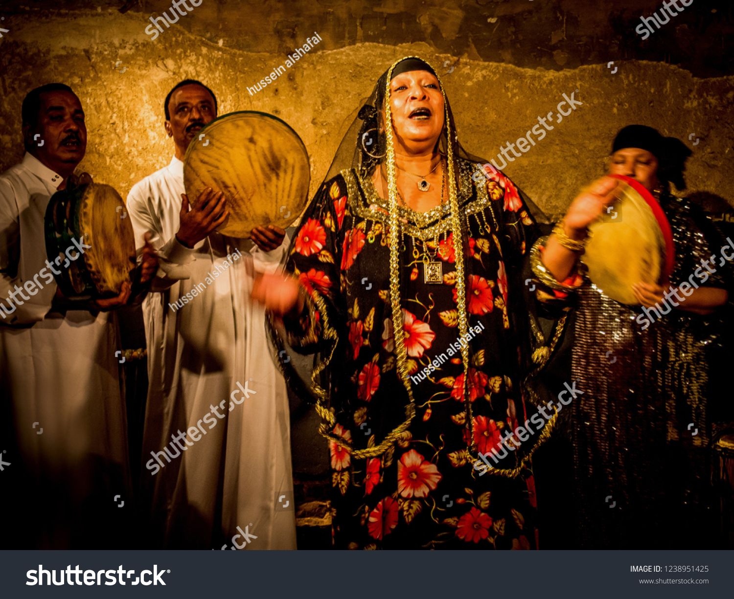 A band performing folk dances from folklore, Egypt, August 2104 #1238951425