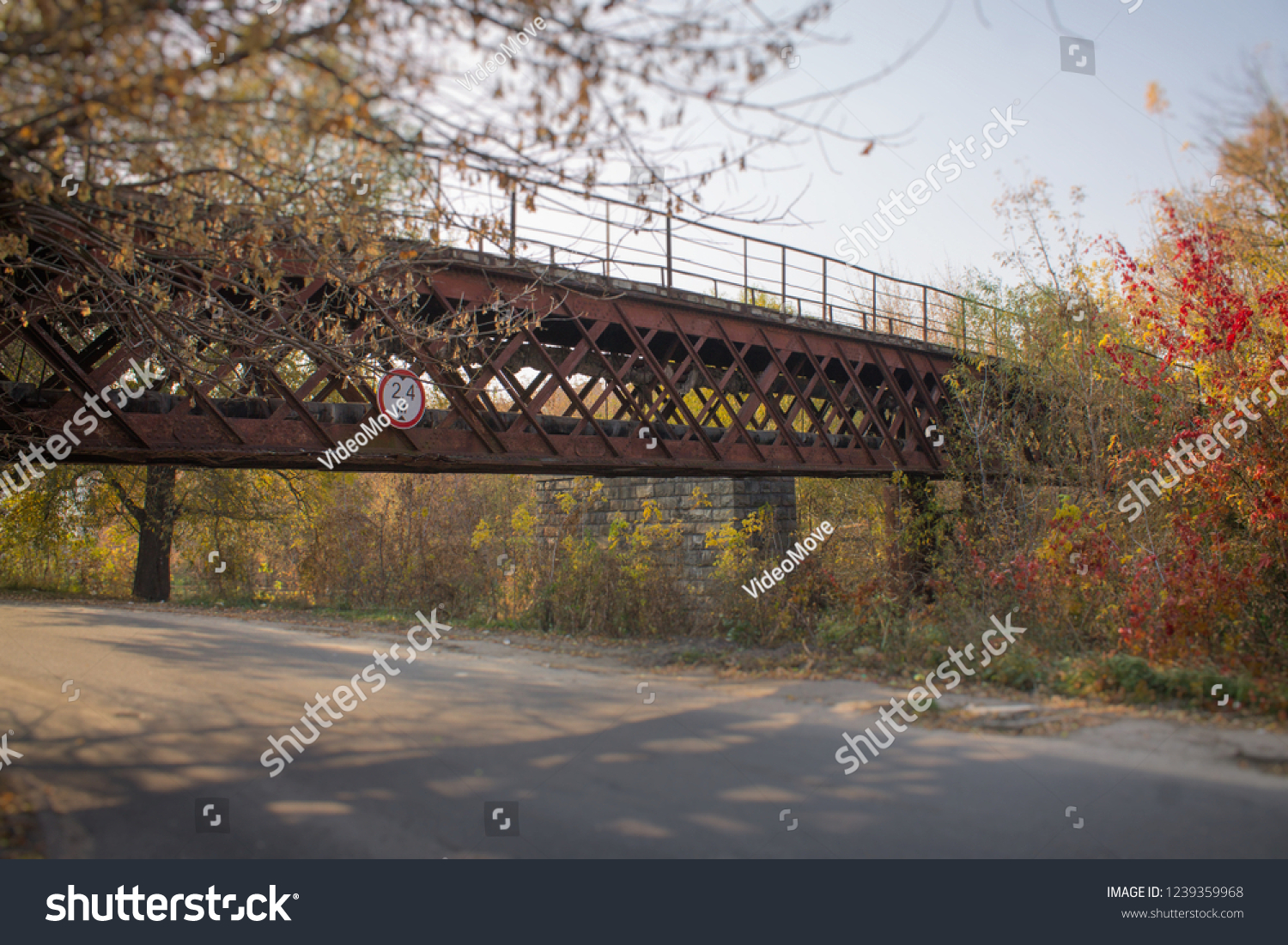 Walking bridge in the countryside #1239359968