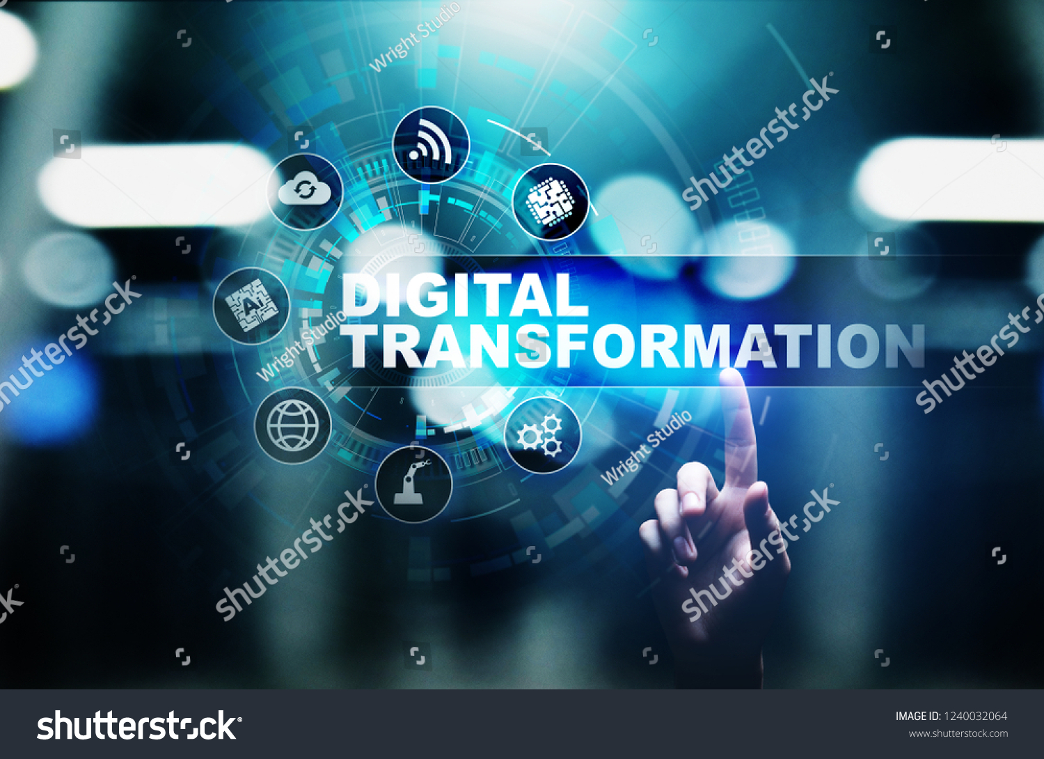 Digital transformation, disruption, innovation. Business and  modern technology concept. #1240032064