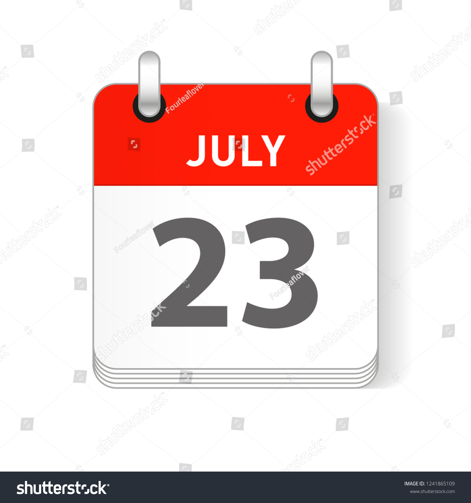 July 23 date visible on a page a day organizer - Royalty Free Stock ...