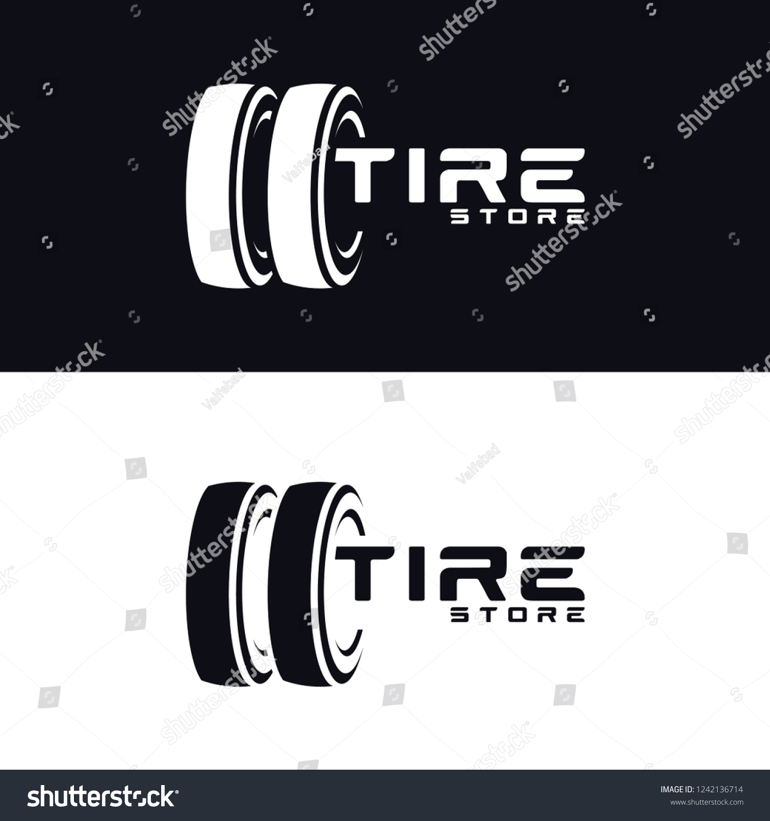 Tyre Shop Logo Design - Tyre Business Branding, - Royalty Free Stock ...