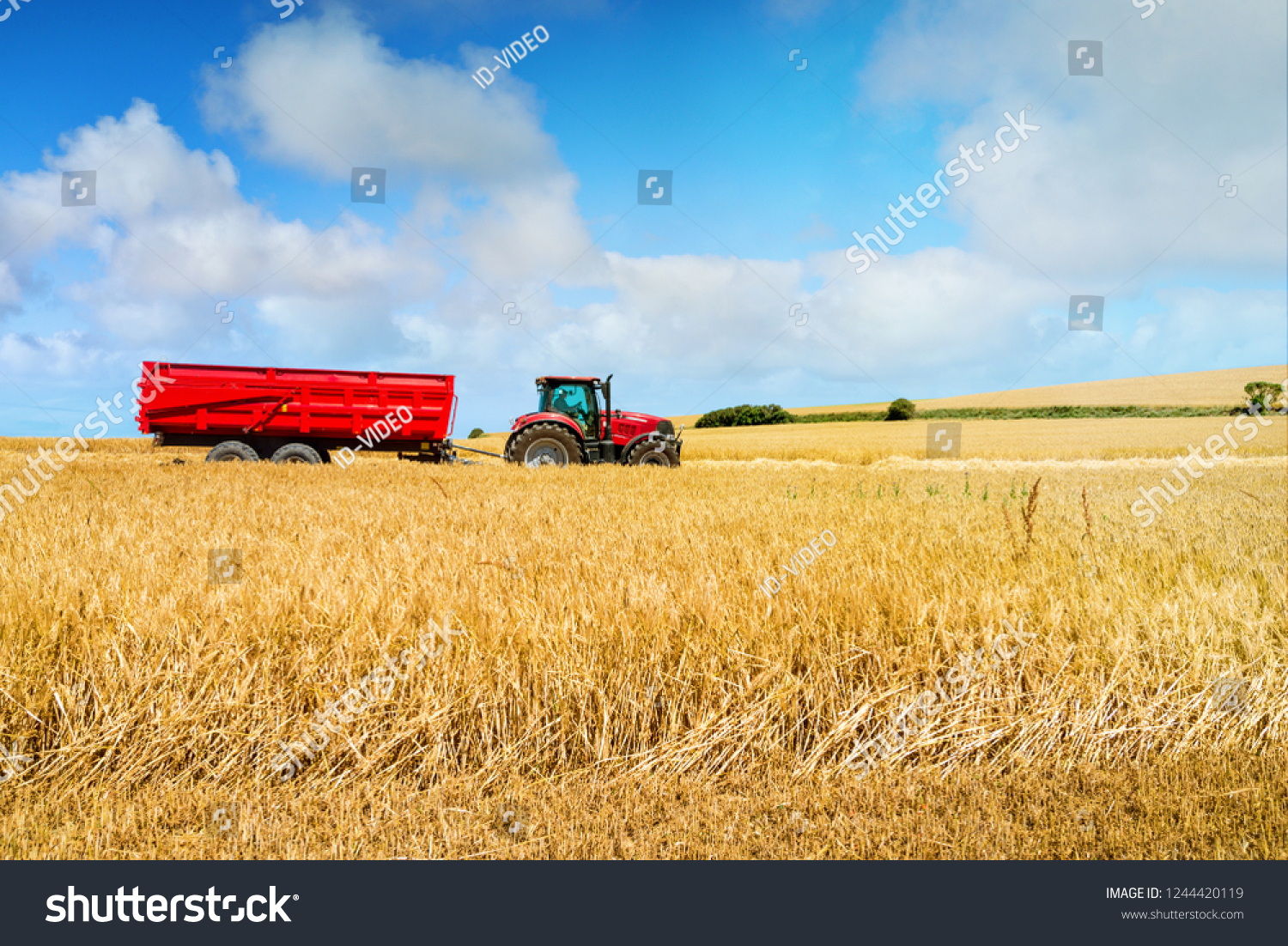 Tractor during harvest #1244420119