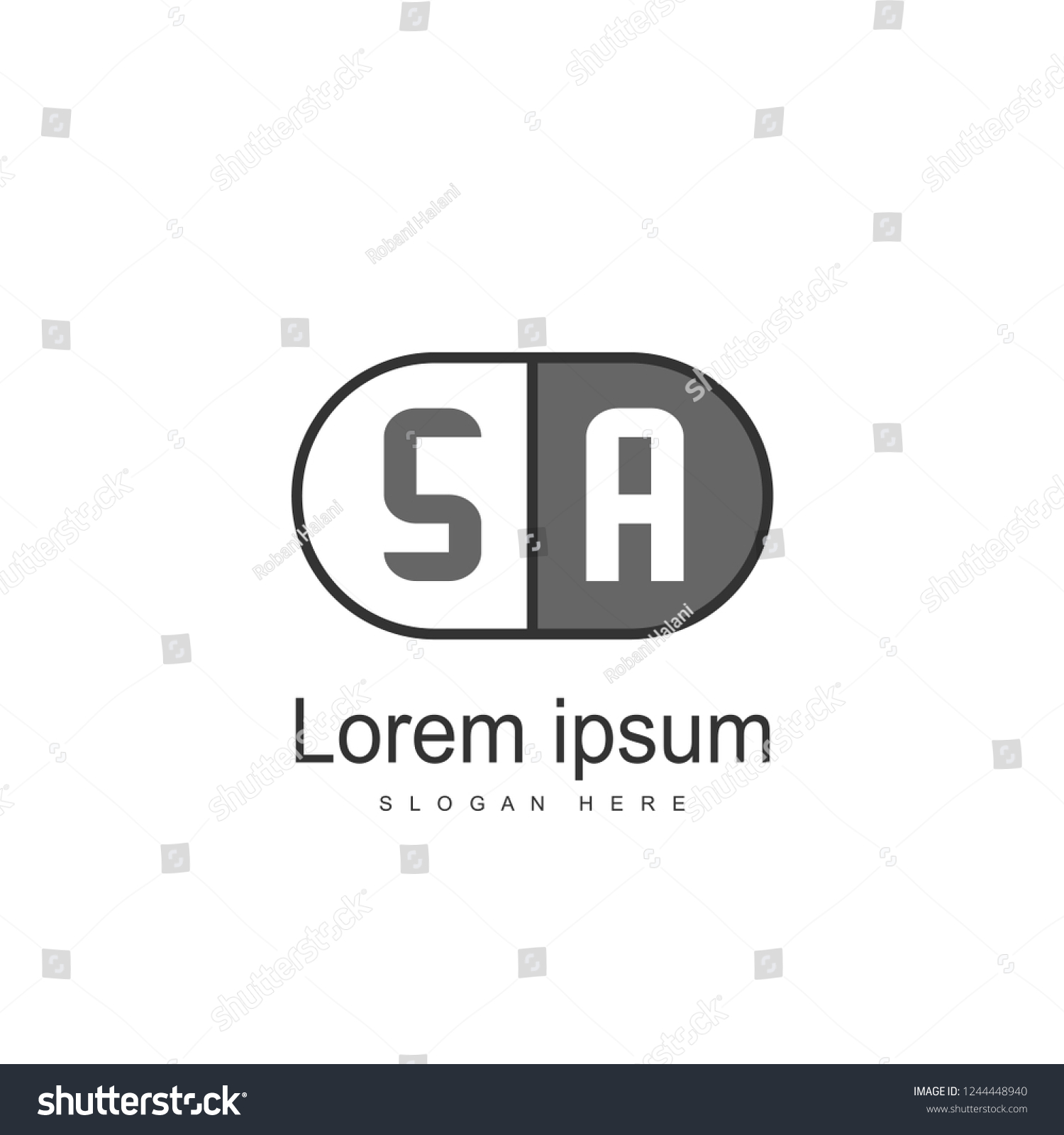 SA Letter logo template. Initial letter logo - Royalty Free Stock ...