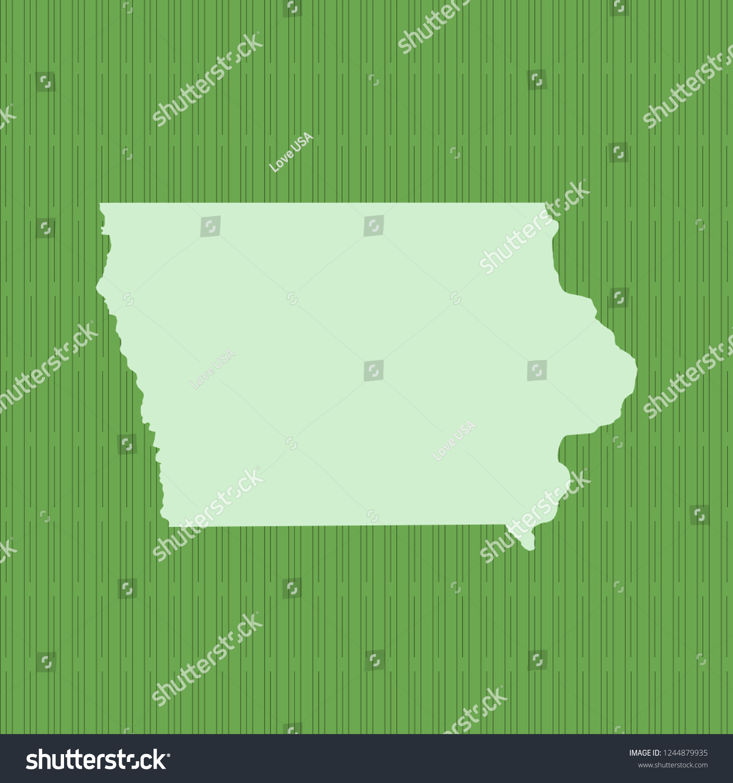 Vector Map Of Iowa - Royalty Free Stock Vector 1244879935 - Avopix.com