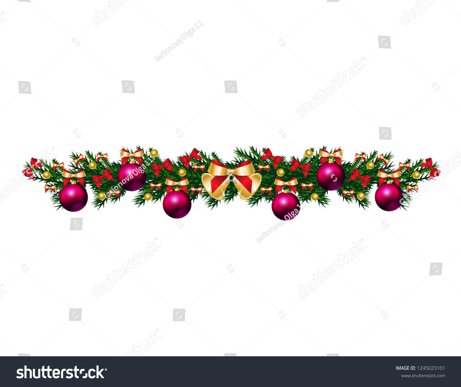 Christmas tree branch with toys #1245023101