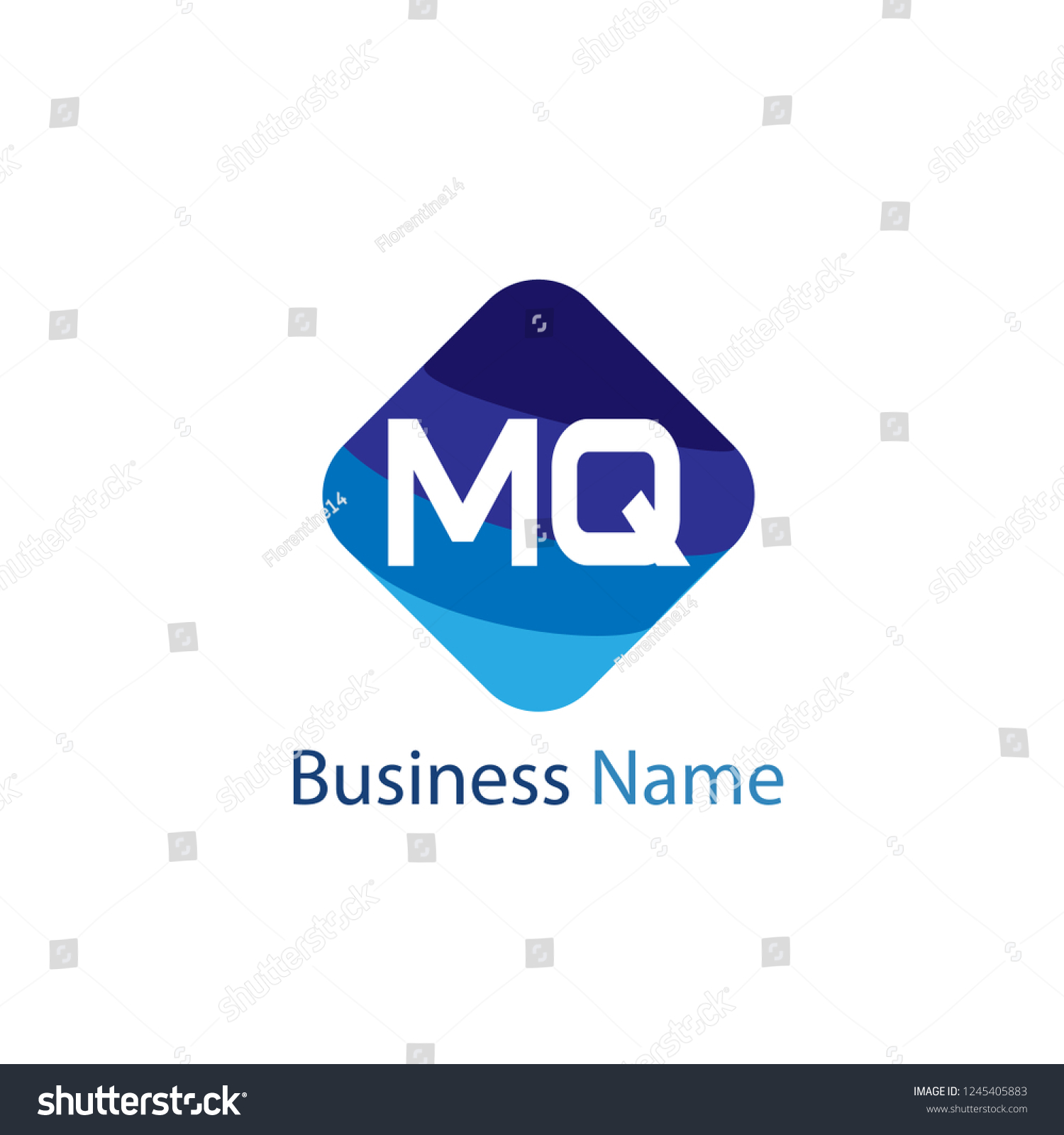 Initial Letter Mq Logo Template Design Royalty Free Stock Vector