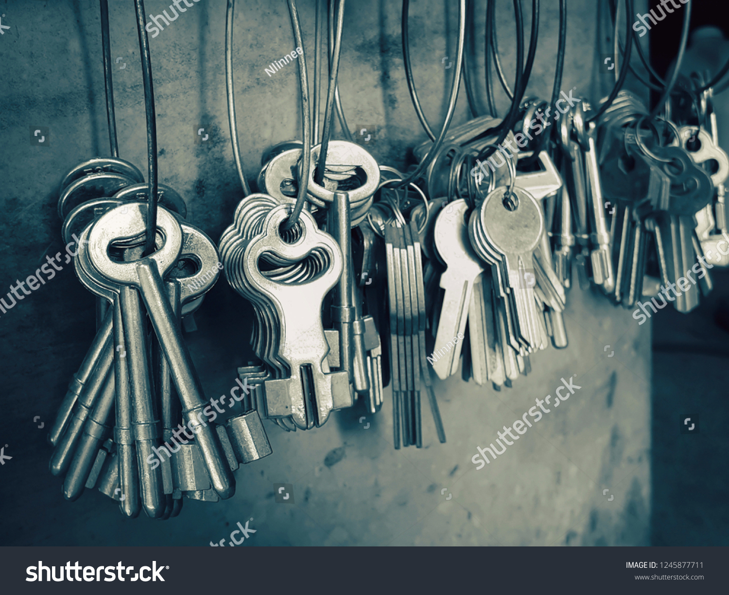 Many key chains
for copy key on locksmith shop. #1245877711