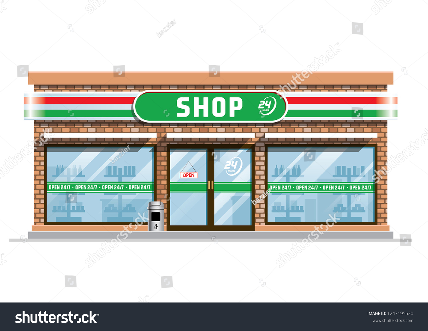 convenience store building #1247195620