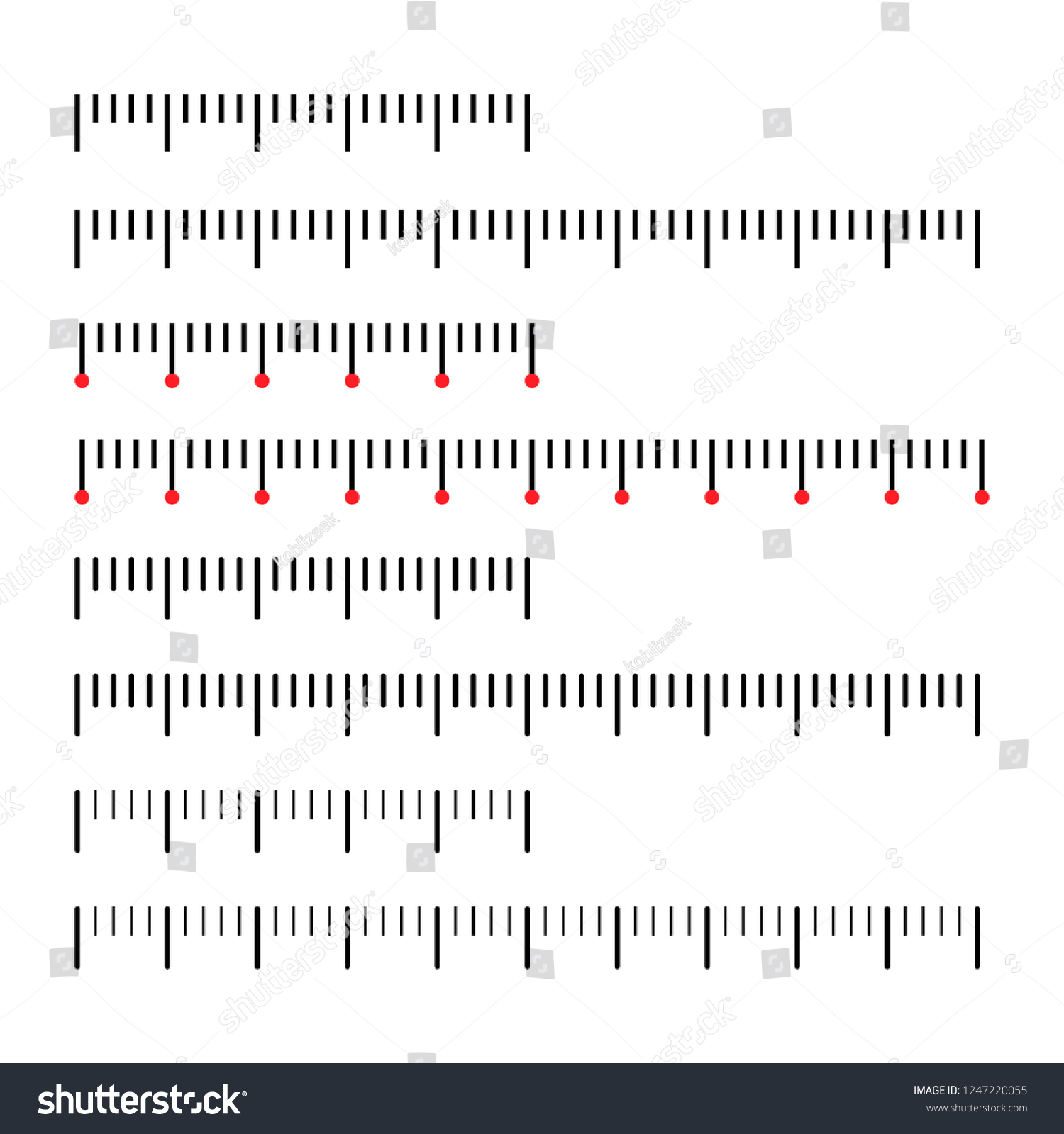 Measuring scale set meter symbol. Vector icon - Royalty Free Stock ...