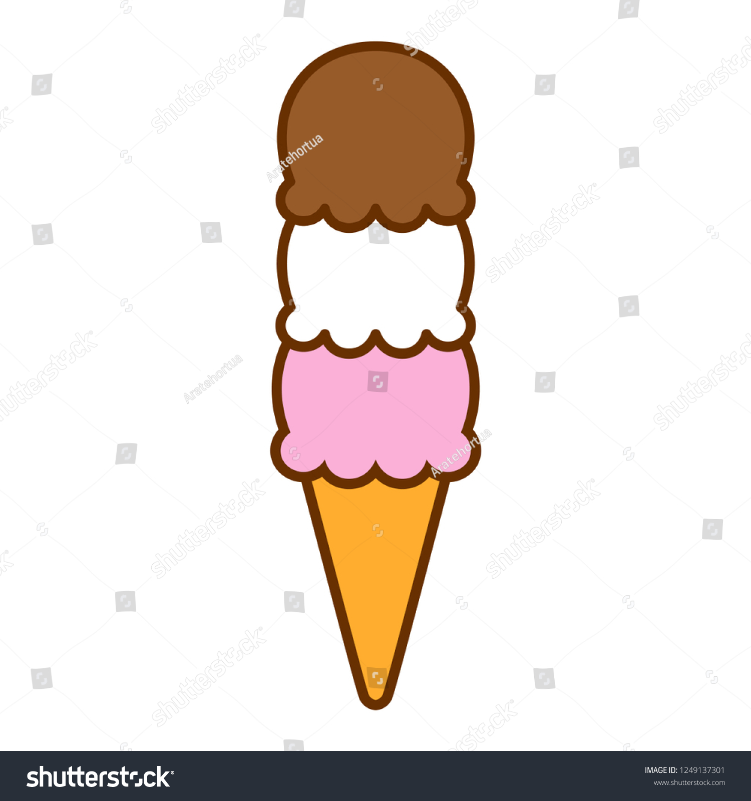 Vector Cartoon Icecream Candy Icon Isolated On - Royalty Free Stock ...