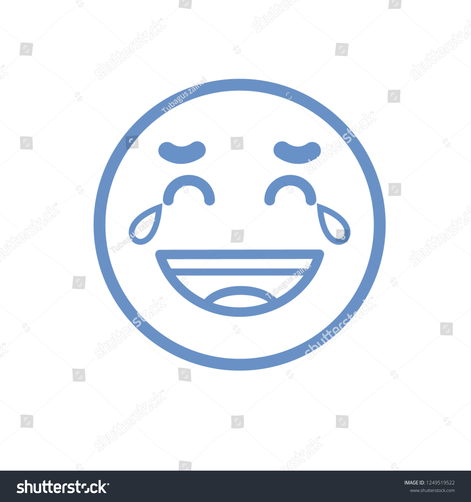 Emoji Laughing Emoticon Rolling On The Floor Royalty Free Stock