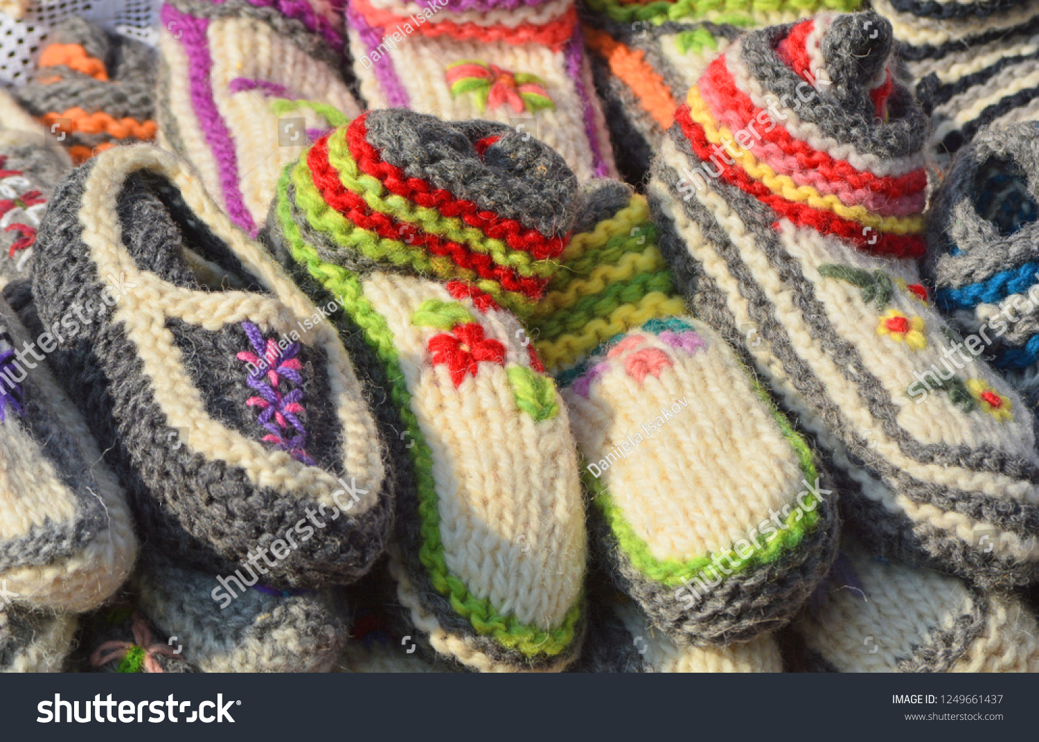 Wool warm socks for warm winter. Handmade decoration. #1249661437