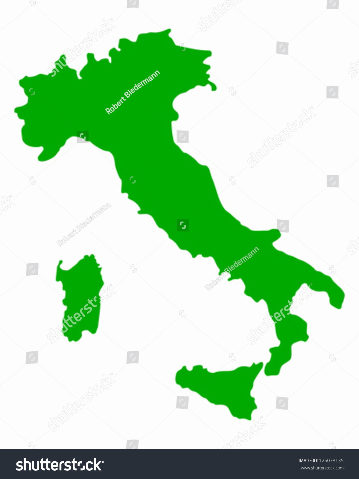 Map of Italy #125078135