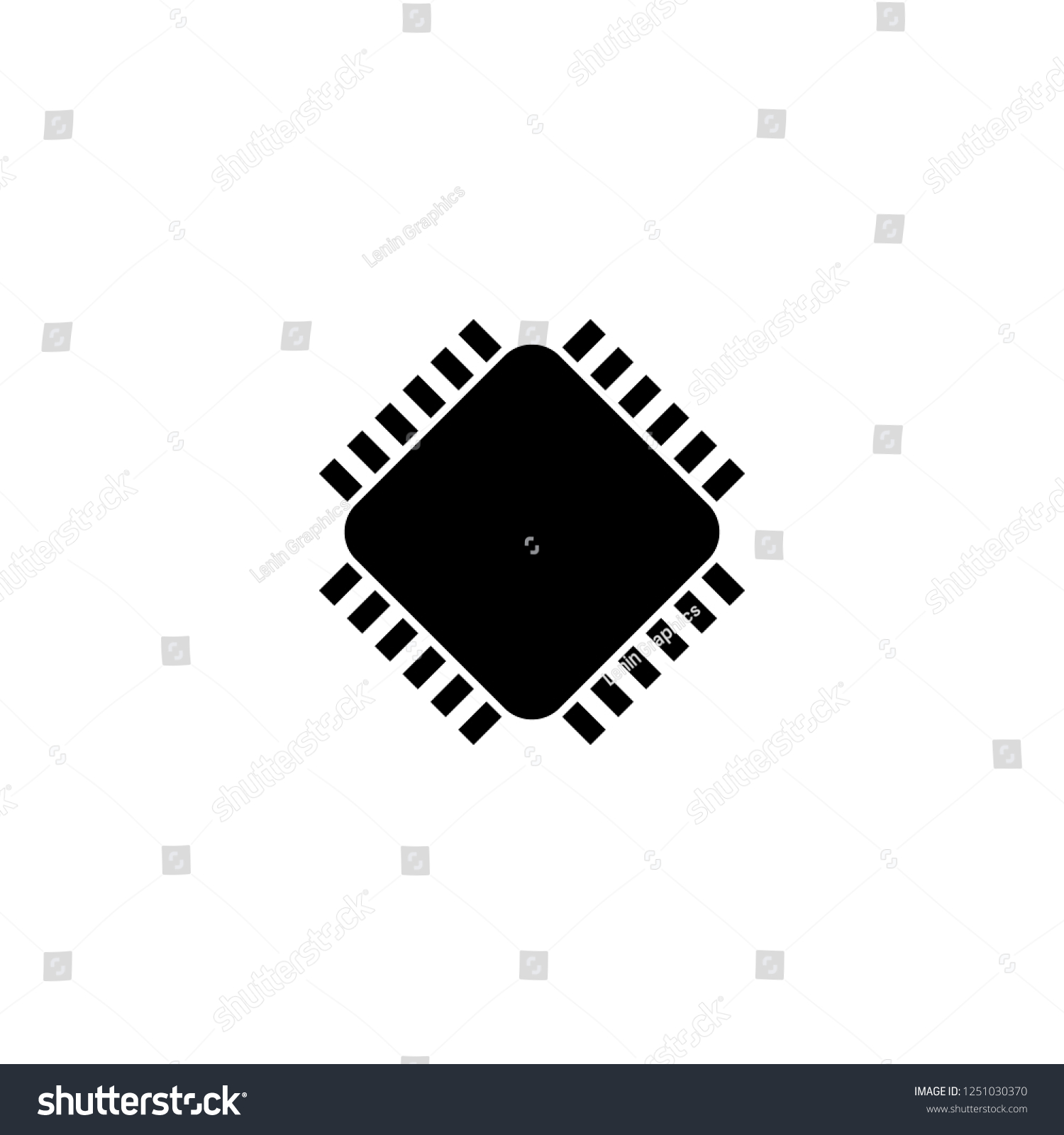 processor vector icon. processor sign on white background. processor icon for web and app #1251030370