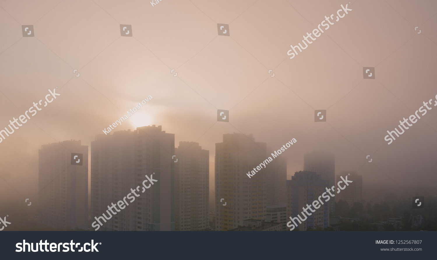 smog at the urban city #1252567807