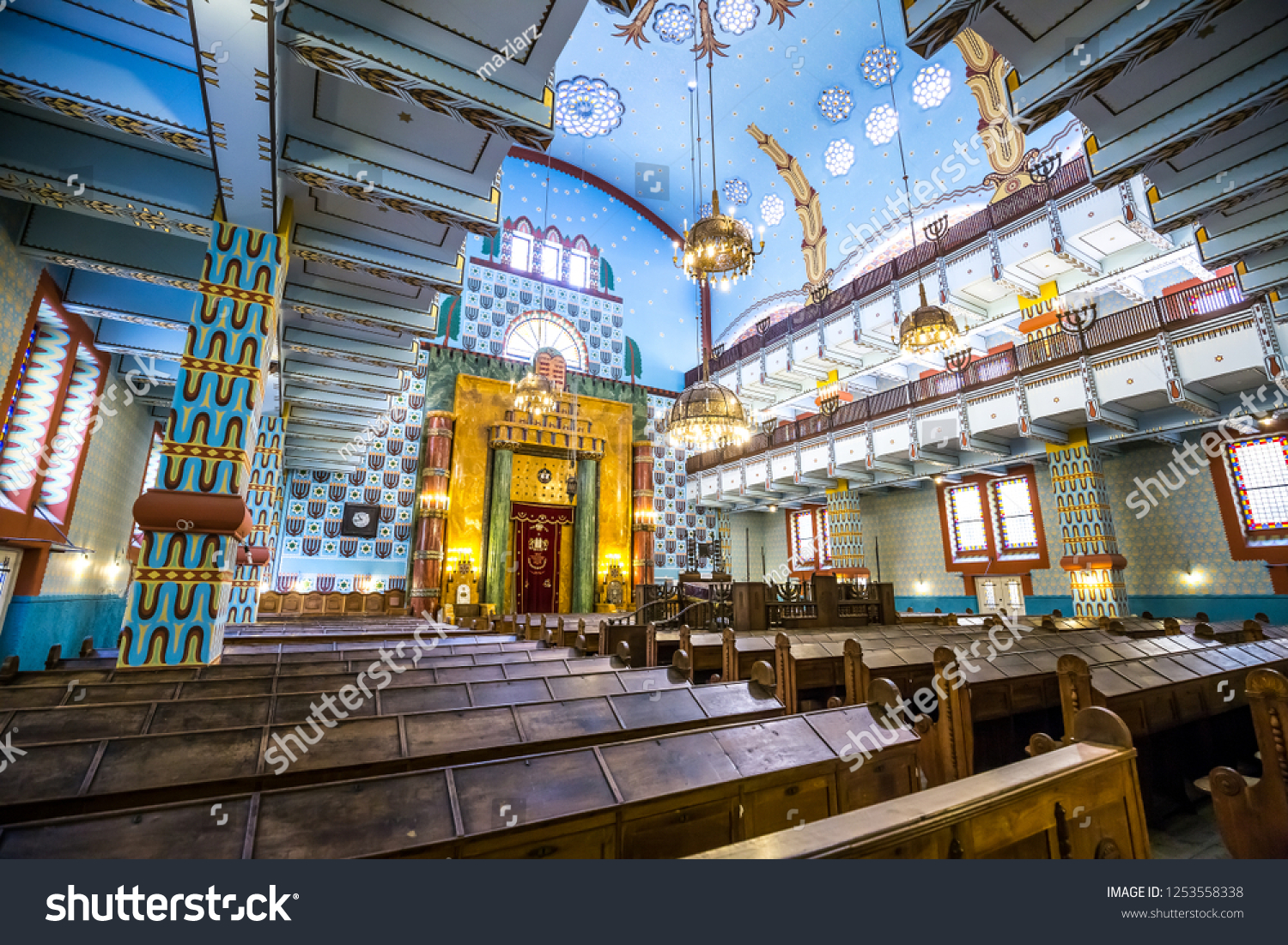 Budapest, Hungary - July 17,2017 - Synagogue in Budapest #1253558338