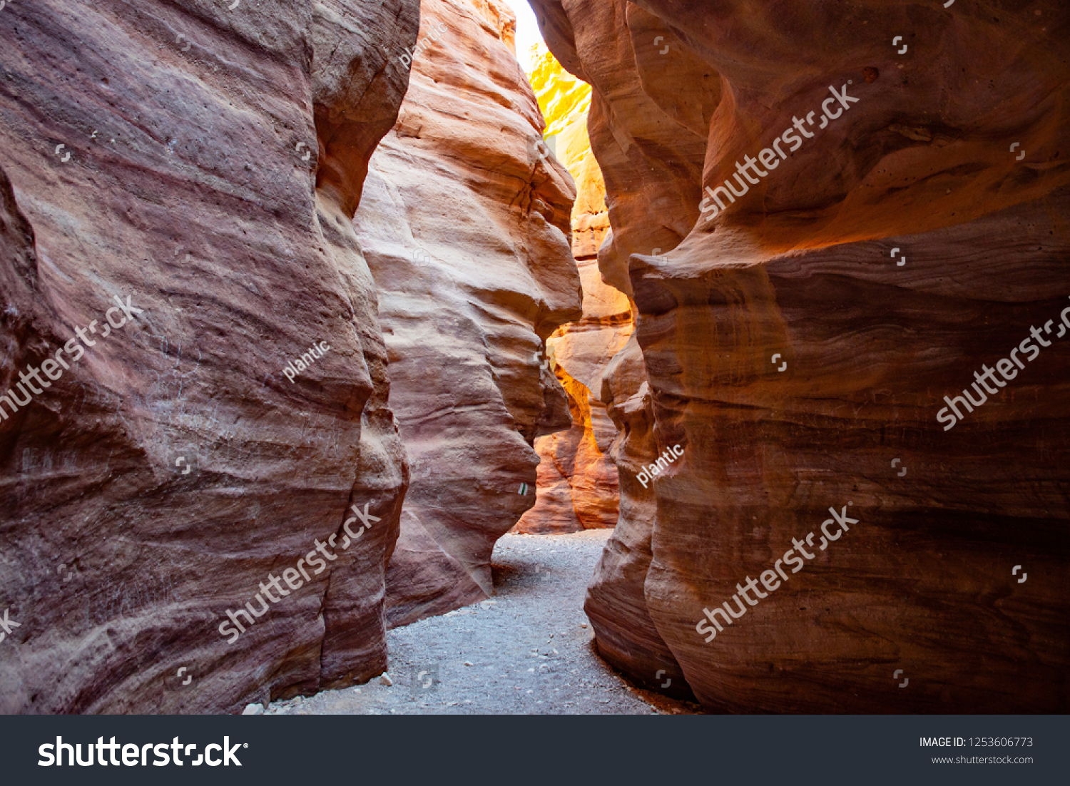 Red Canyon in the Eilat Mountains. Red Canyon is one of Israel's most beautiful hiking trails #1253606773