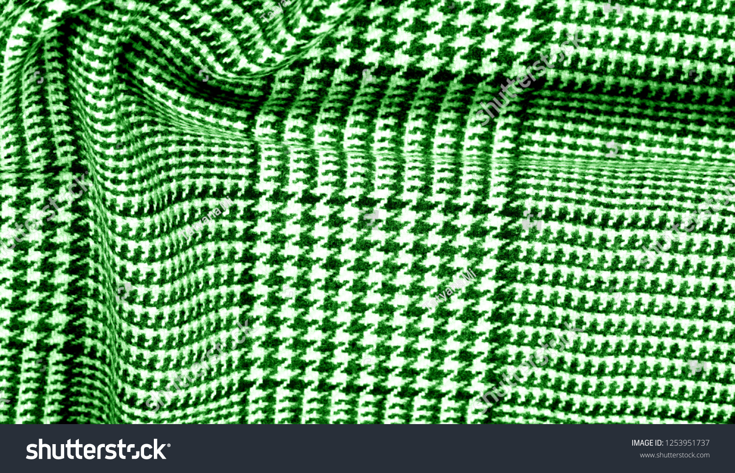 Background texture pattern. The fabric is thick, warm with a checkered pattern green This soft double damping with a light weight is ideal for design and more! Features yarn dyed checkered dark green #1253951737