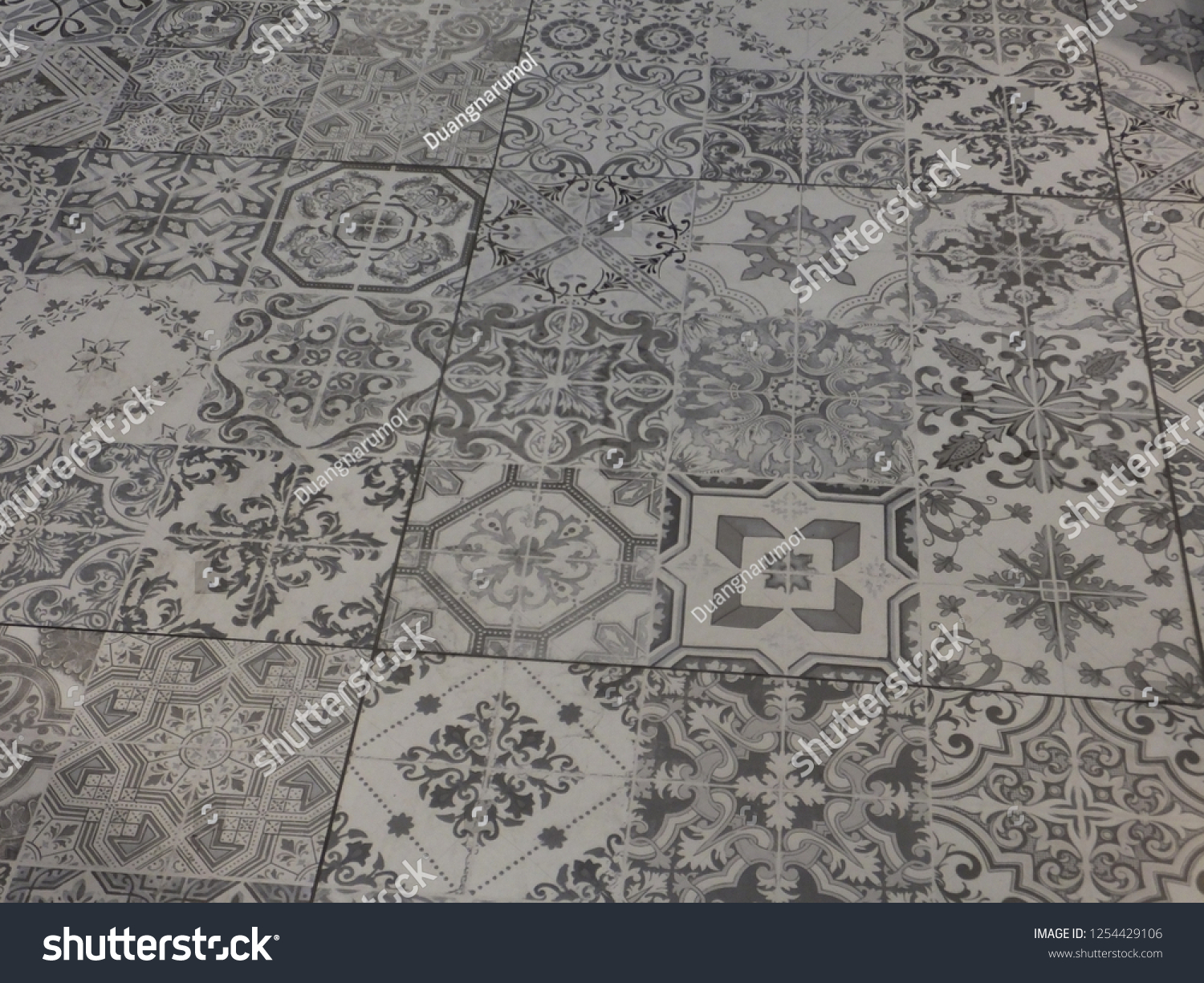Portuguese tile pattern #1254429106