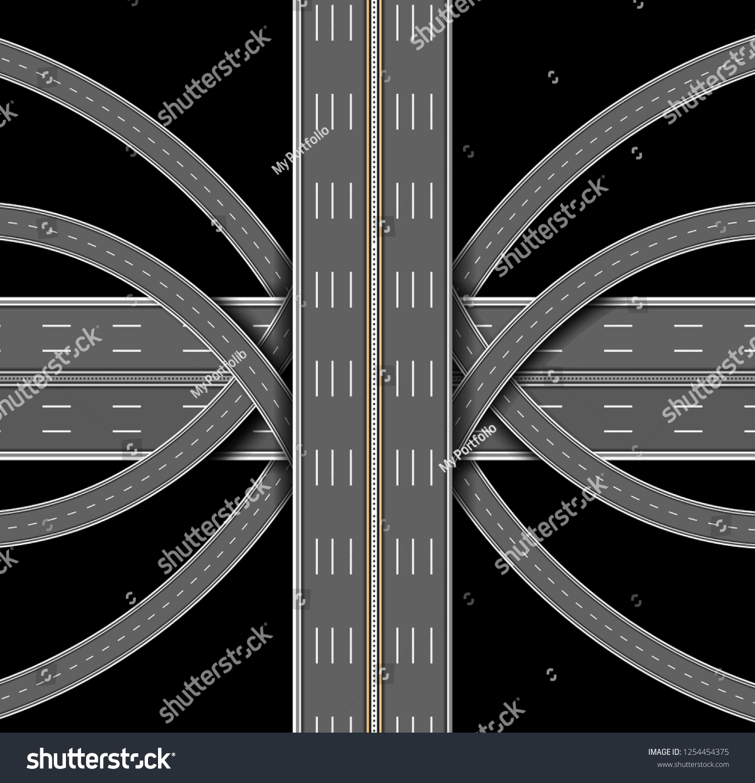 Car highway. Ring road, orbital road, beltline, - Royalty Free Stock ...