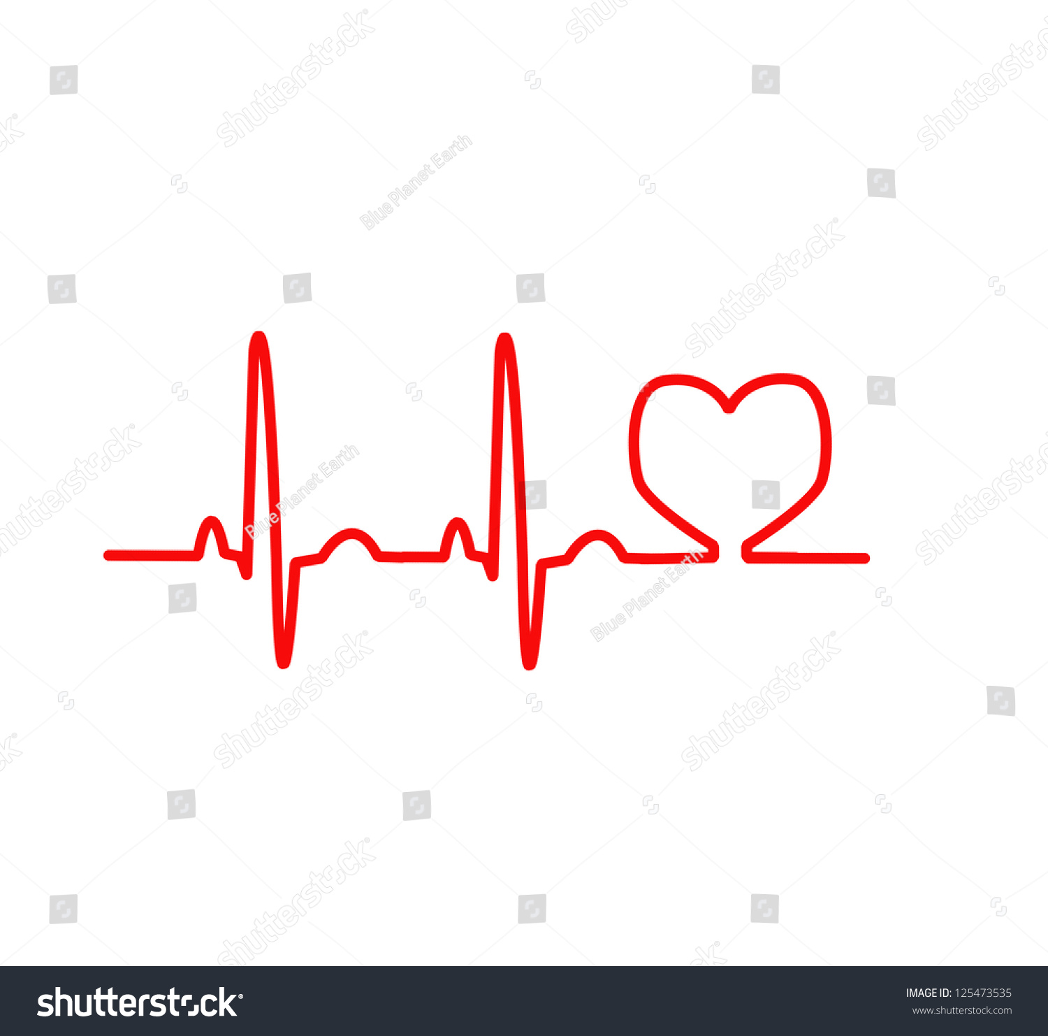 EKG red line heart monitoring graph - Royalty Free Stock Photo ...