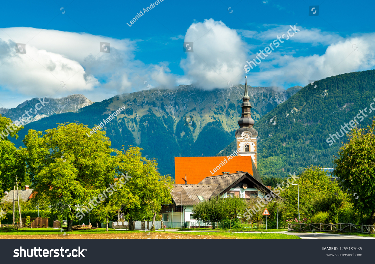 St. Andrew Church in Mosnje village - Radovljica, Slovenia #1255187035
