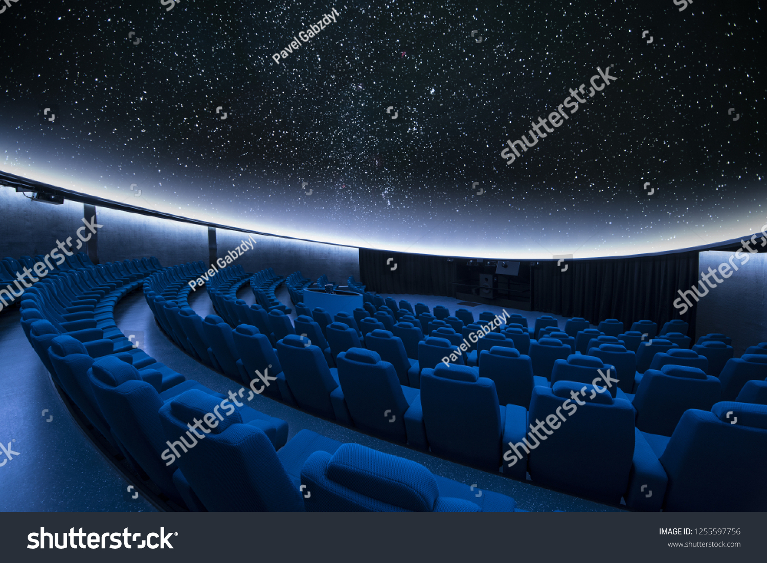 A spectacular stars projection at the planetarium #1255597756