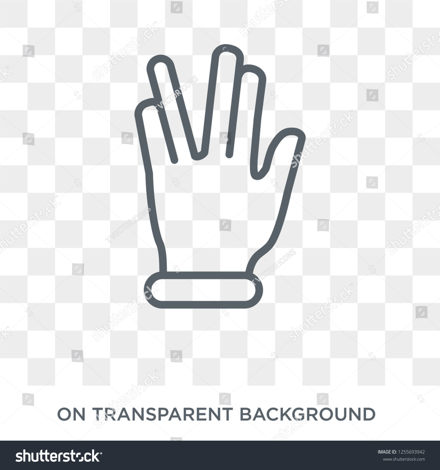 Vulcan salute icon. Trendy flat vector Vulcan - Royalty Free Stock ...