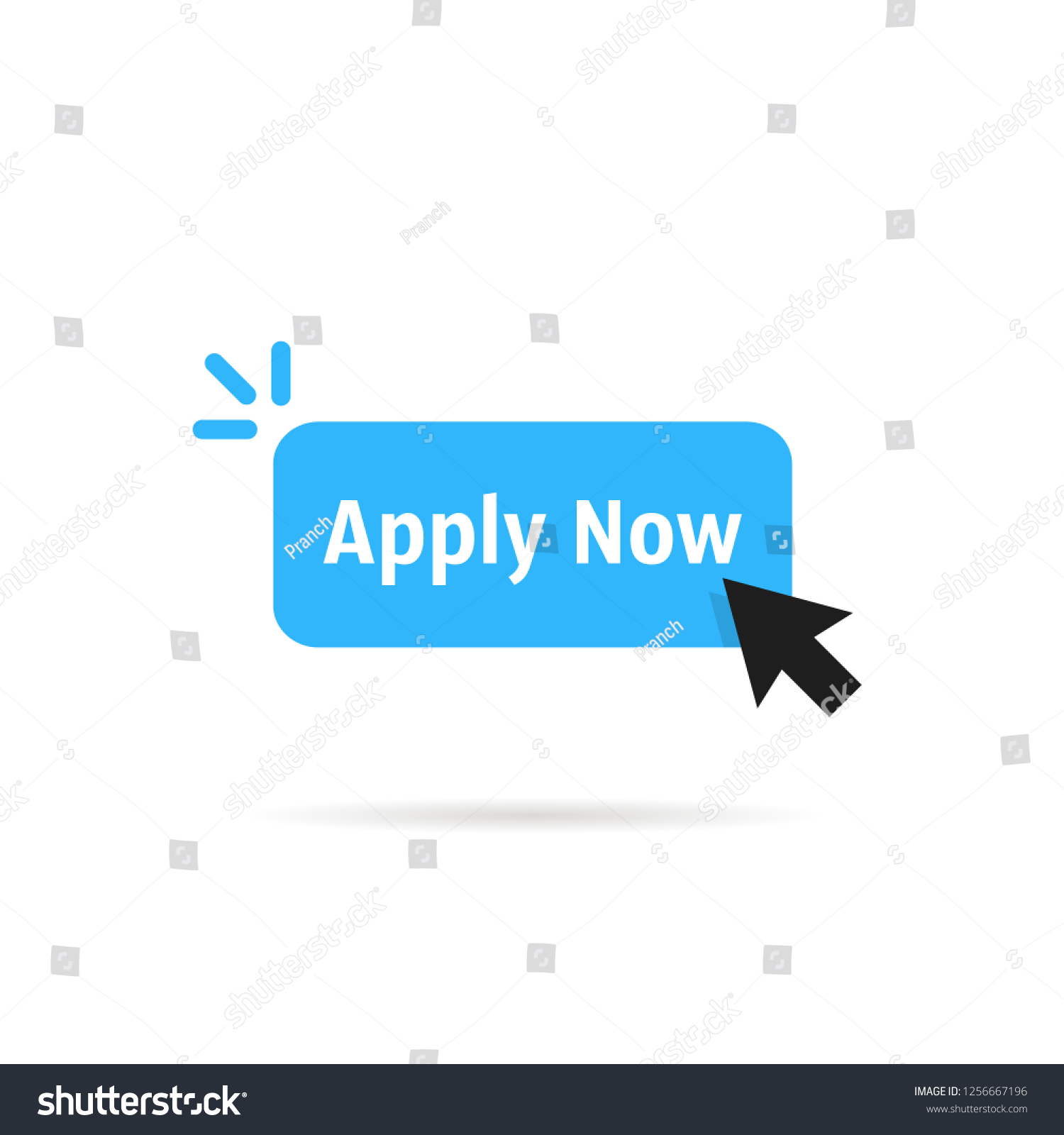 blue apply now simple button. flat style arrow - Royalty Free Stock ...