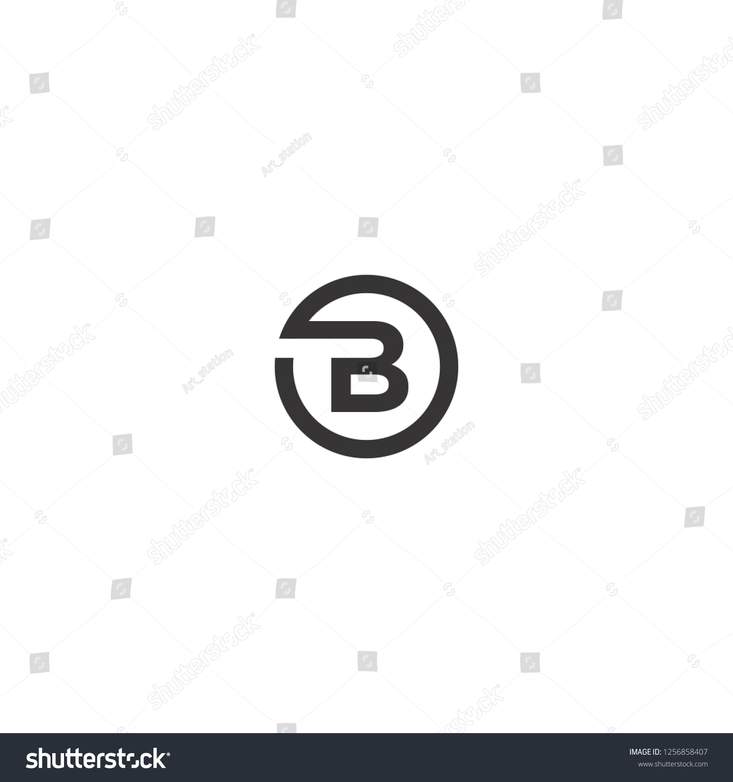 circle B logo, initial logo B, B, B inside o - Royalty Free Stock ...