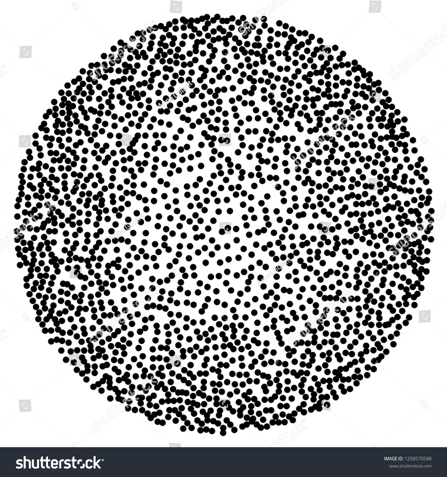 Dot work sphere. Pointillism style. Vintage - Royalty Free Stock Vector ...