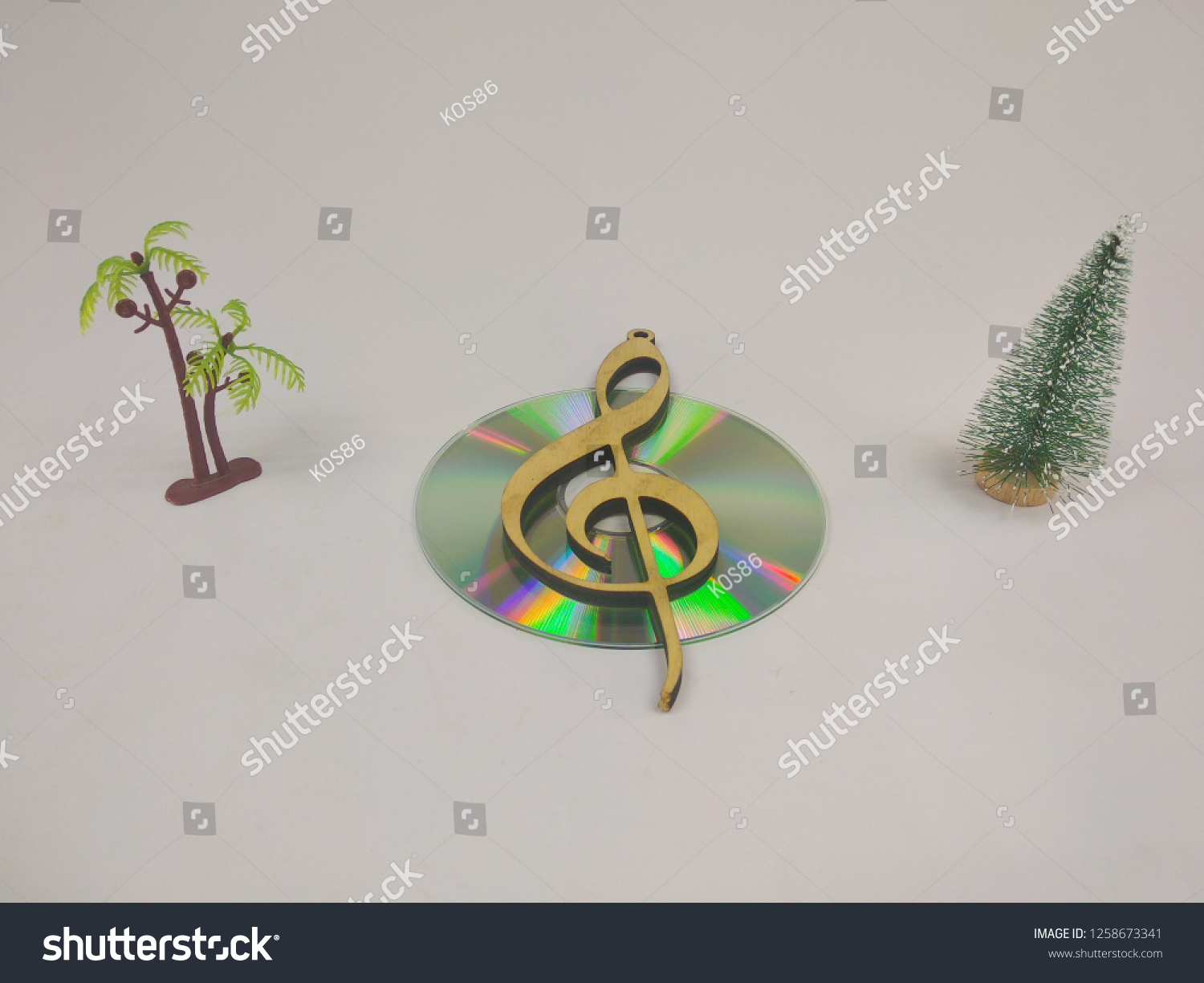 compact discs on a white background.HD. #1258673341