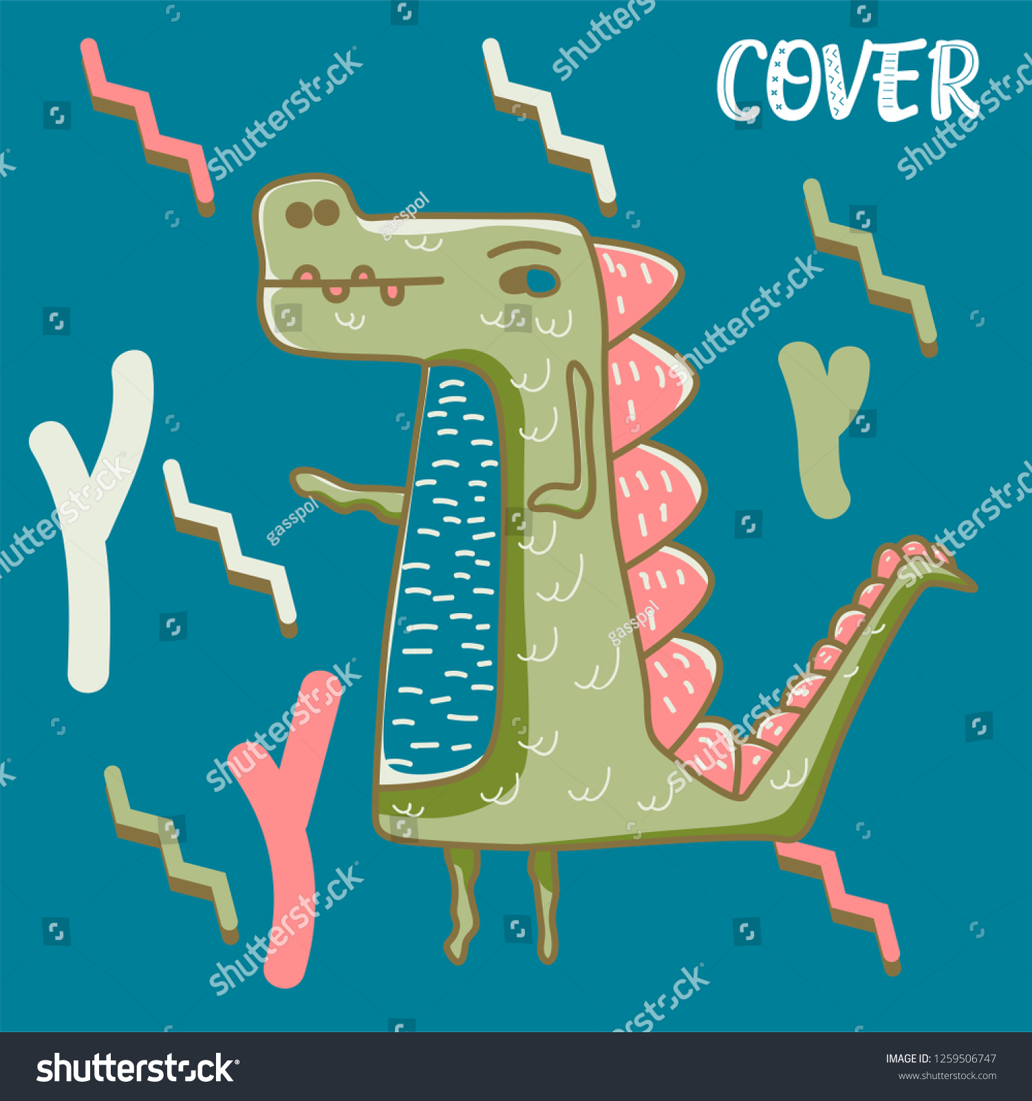 Vector illustration of dinosaur - Royalty Free Stock Vector 1259506747 ...