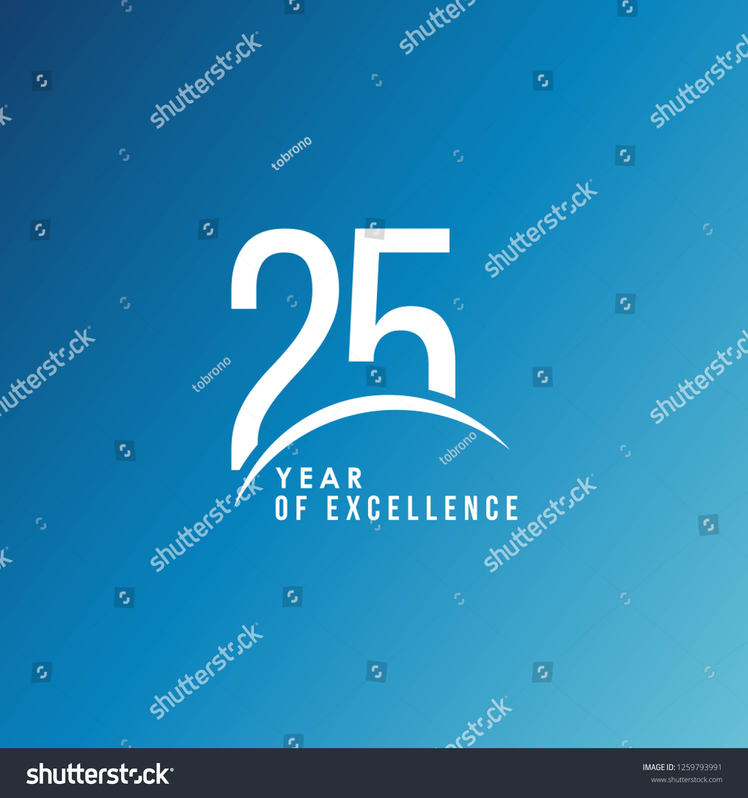 25 Year of Excellence Vector Template Design - Royalty Free Stock ...