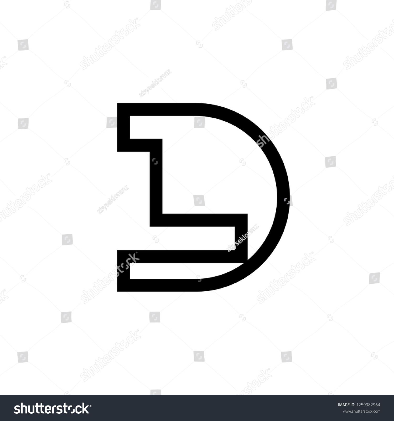 Initial Letter LD Logo Template Design - Royalty Free Stock Vector ...