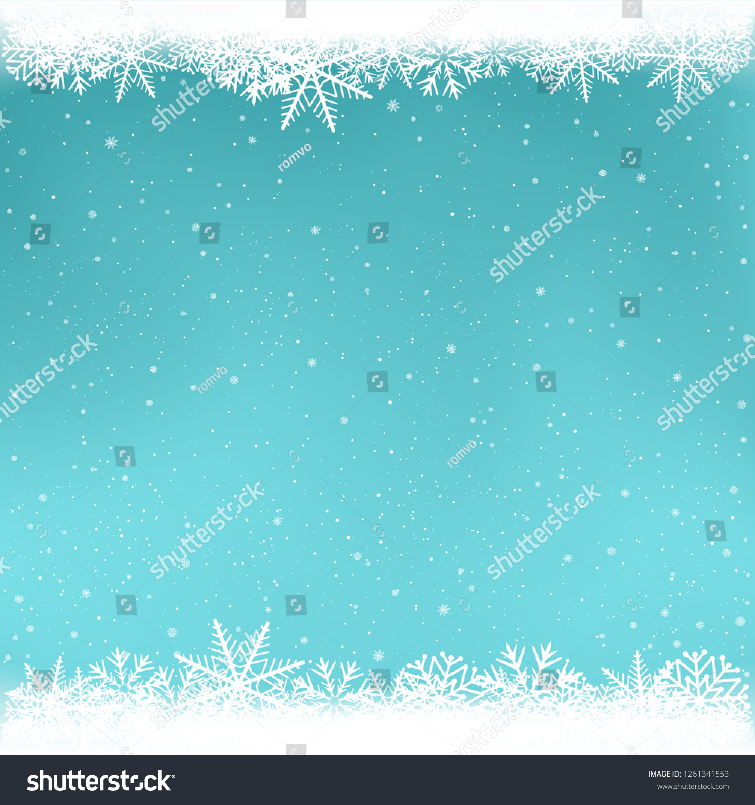snowy-azure-color-winter-template-snowfall-on-royalty-free-stock