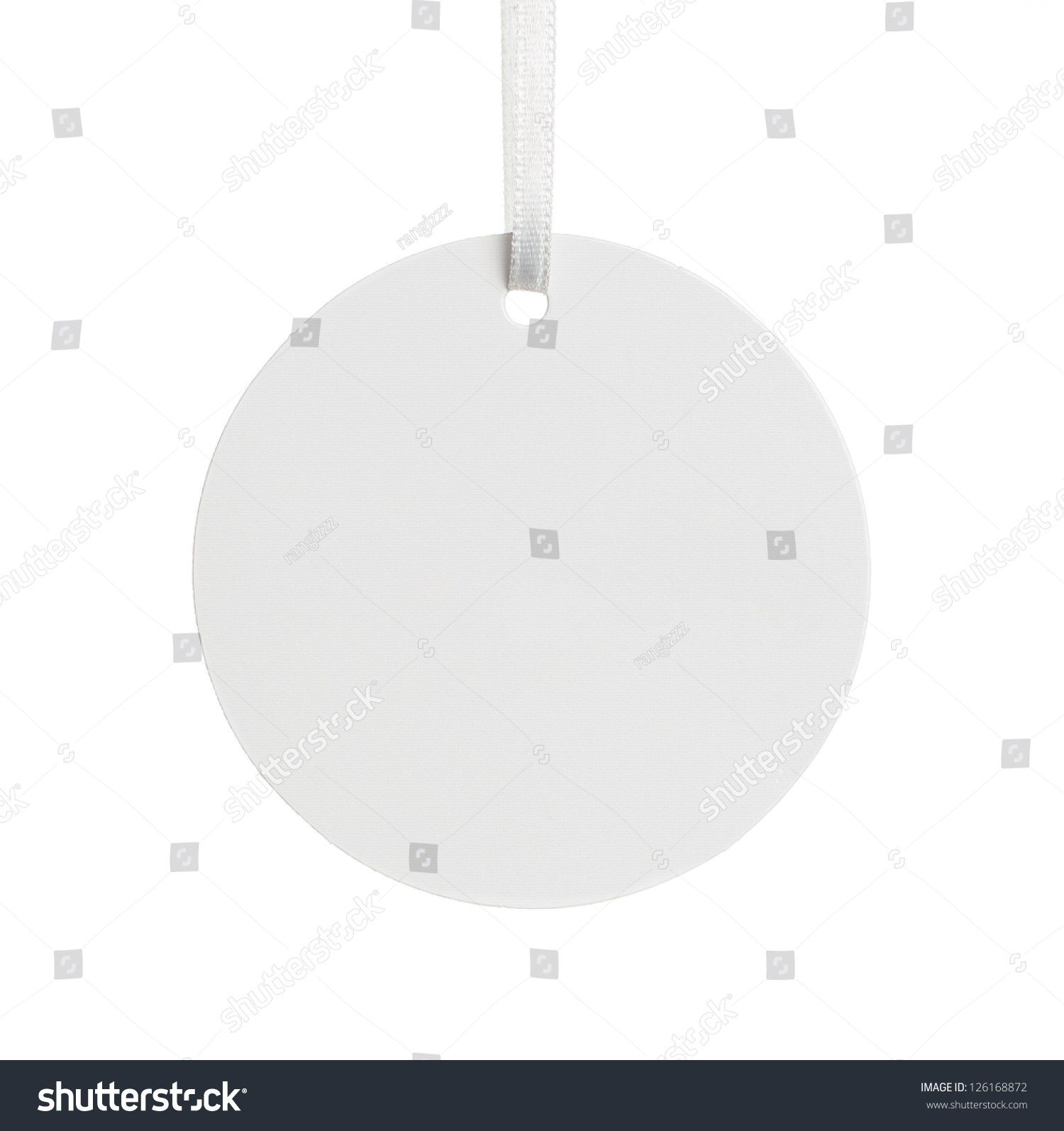 Blank paper price tag isolated on white background with copy space #126168872