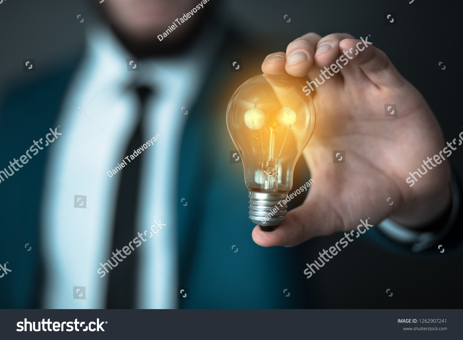 man  hand idea or light bulb
 #1262907241