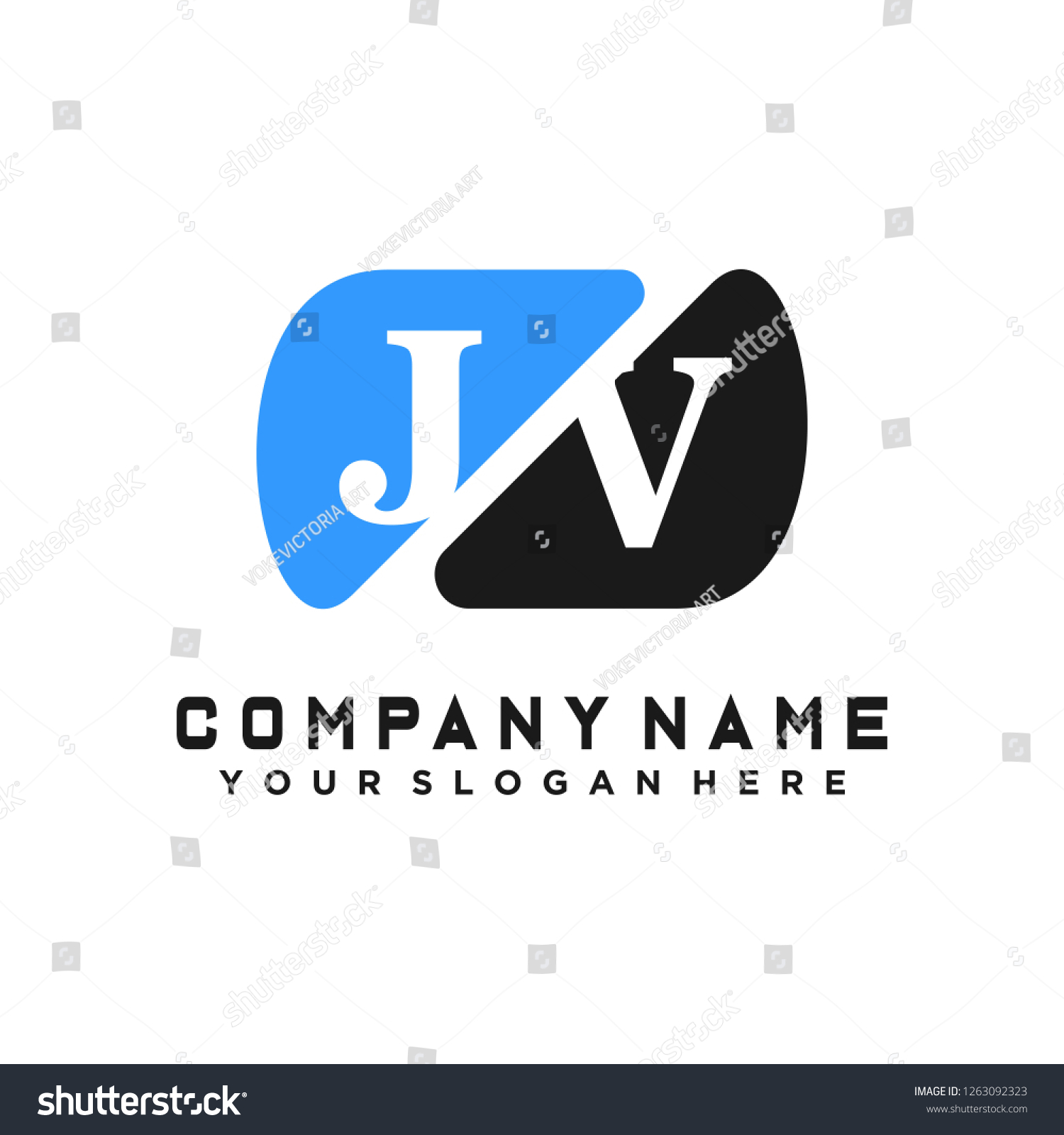 J V Initial handwriting logo vector - Royalty Free Stock Vector ...